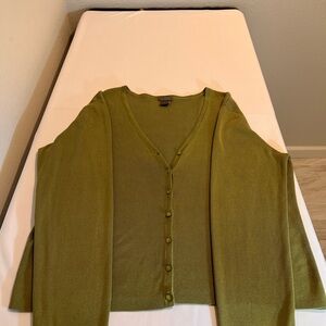 Ann Taylor Olive Knit Sweater and top
